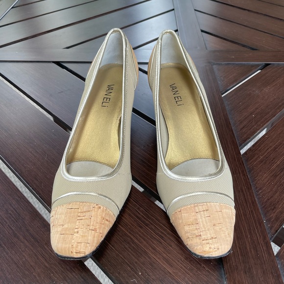 Vaneli cork and fabric heels - Picture 3 of 9